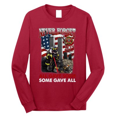 Never Forget 9112001 20th Anniversary Firefighters Gift Long Sleeve Shirt