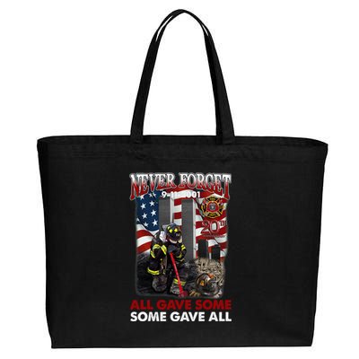 Never Forget 9112001 20th Anniversary Firefighters Gift Cotton Canvas Jumbo Tote