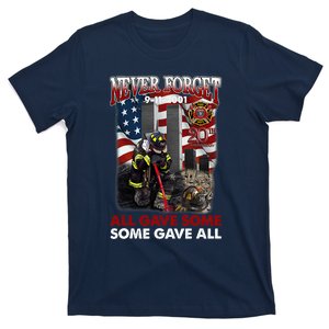 Never Forget 9112001 20th Anniversary Firefighters Gift T-Shirt