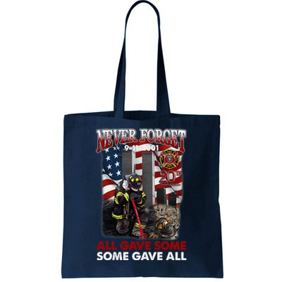 Never Forget 9112001 20th Anniversary Firefighters Gift Tote Bag