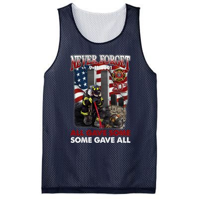 Never Forget 9112001 20th Anniversary Firefighters Gift Mesh Reversible Basketball Jersey Tank