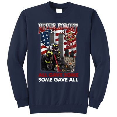 Never Forget 9112001 20th Anniversary Firefighters Gift Tall Sweatshirt