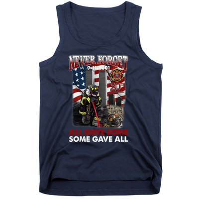 Never Forget 9112001 20th Anniversary Firefighters Gift Tank Top