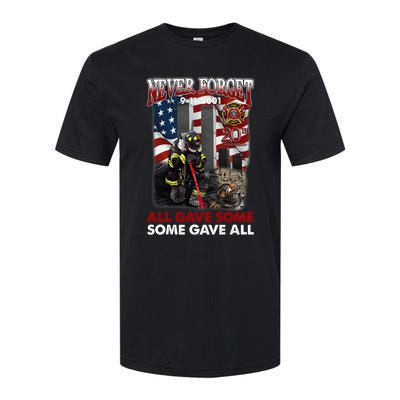 Never Forget 9112001 20th Anniversary Firefighters Gift Softstyle CVC T-Shirt