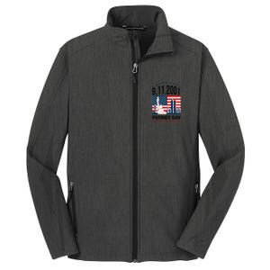 Never Forget 9/11/2001 American Flag Patriotic Memorial Day Core Soft Shell Jacket