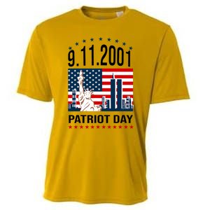 Never Forget 9/11/2001 American Flag Patriotic Memorial Day Cooling Performance Crew T-Shirt