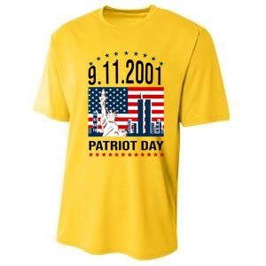 Never Forget 9/11/2001 American Flag Patriotic Memorial Day Performance Sprint T-Shirt