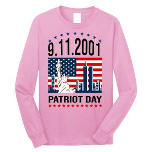 Never Forget 9/11/2001 American Flag Patriotic Memorial Day Long Sleeve Shirt