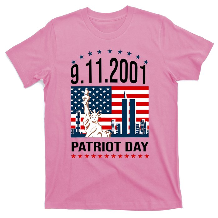 Never Forget 9/11/2001 American Flag Patriotic Memorial Day T-Shirt