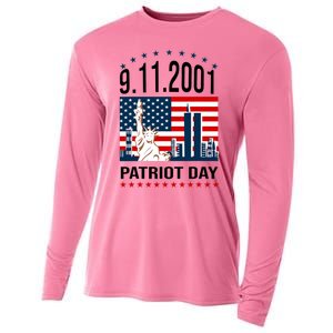 Never Forget 9/11/2001 American Flag Patriotic Memorial Day Cooling Performance Long Sleeve Crew