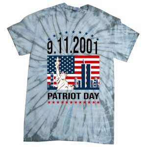 Never Forget 9/11/2001 American Flag Patriotic Memorial Day Tie-Dye T-Shirt