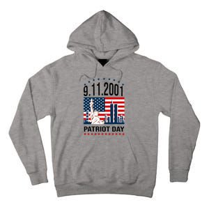 Never Forget 9/11/2001 American Flag Patriotic Memorial Day Tall Hoodie