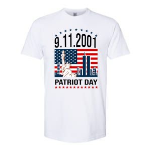 Never Forget 9/11/2001 American Flag Patriotic Memorial Day Softstyle CVC T-Shirt