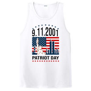 Never Forget 9/11/2001 American Flag Patriotic Memorial Day PosiCharge Competitor Tank