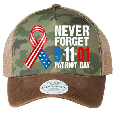 Never Forget 9.11.01 USA Ribbon Patriot Day Legacy Tie Dye Trucker Hat