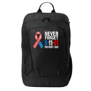 Never Forget 9.11.01 USA Ribbon Patriot Day City Backpack