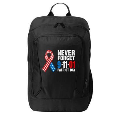 Never Forget 9.11.01 USA Ribbon Patriot Day City Backpack