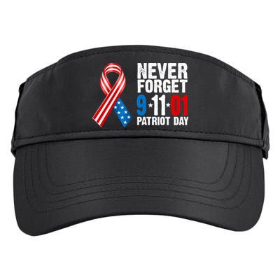 Never Forget 9.11.01 USA Ribbon Patriot Day Adult Drive Performance Visor