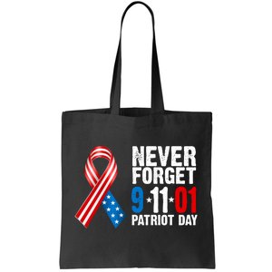 Never Forget 9.11.01 USA Ribbon Patriot Day Tote Bag