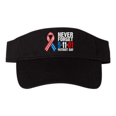 Never Forget 9.11.01 USA Ribbon Patriot Day Valucap Bio-Washed Visor