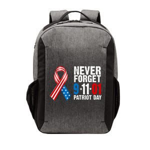 Never Forget 9.11.01 USA Ribbon Patriot Day Vector Backpack