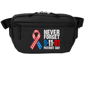 Never Forget 9.11.01 USA Ribbon Patriot Day Crossbody Pack