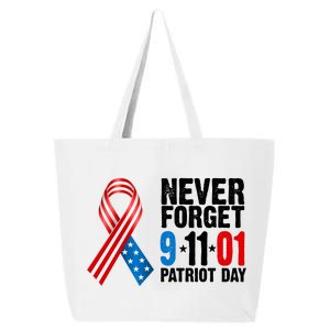 Never Forget 9.11.01 USA Ribbon Patriot Day 25L Jumbo Tote