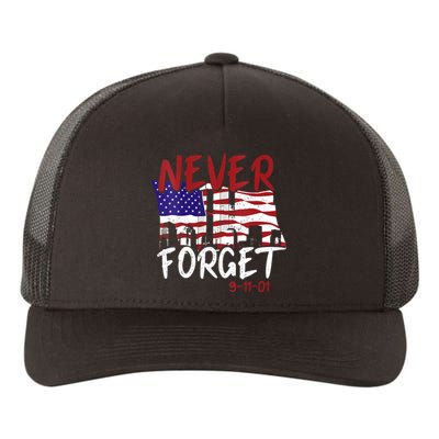 Never Forget 9/11/01 Patriot Day Memorial Yupoong Adult 5-Panel Trucker Hat