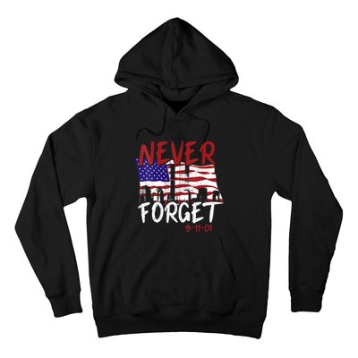 Never Forget 9/11/01 Patriot Day Memorial Hoodie