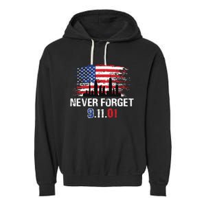 Never Forget 9.11.01 Garment-Dyed Fleece Hoodie