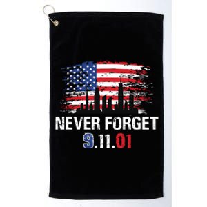 Never Forget 9.11.01 Platinum Collection Golf Towel