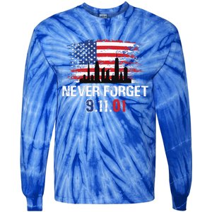 Never Forget 9.11.01 Tie-Dye Long Sleeve Shirt