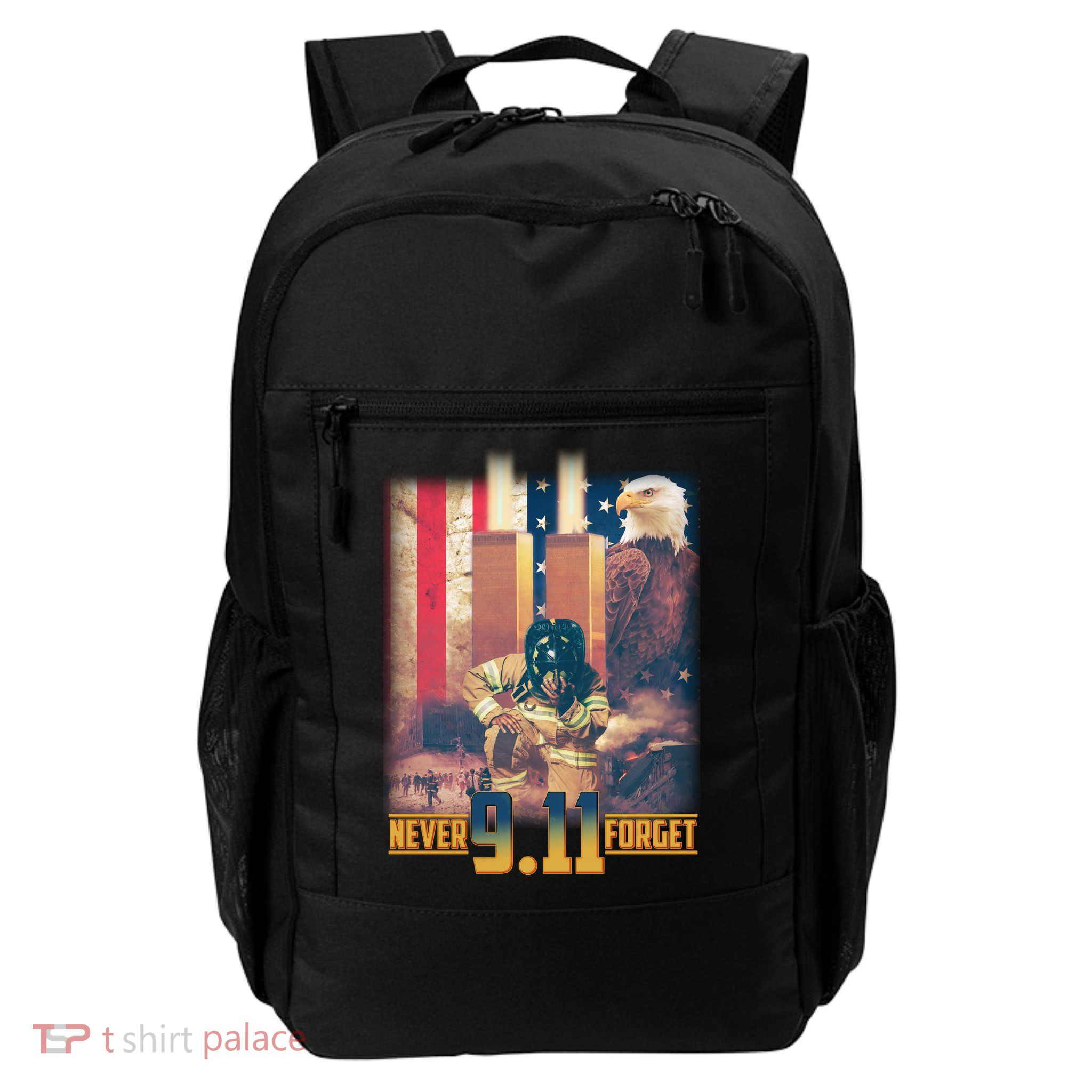 Never Forget 9 11 September 11 Memorial New York City Firefighter Daily Commute Backpack
