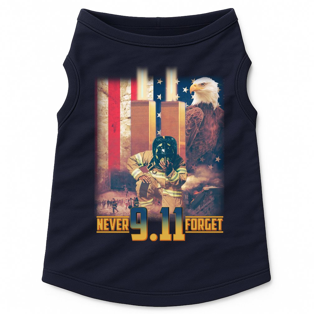 Never Forget 9 11 September 11 Memorial New York City Firefighter Doggie Tank