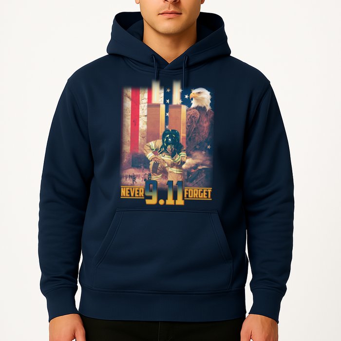 Never Forget 9 11 September 11 Memorial New York City Firefighter Hoodie