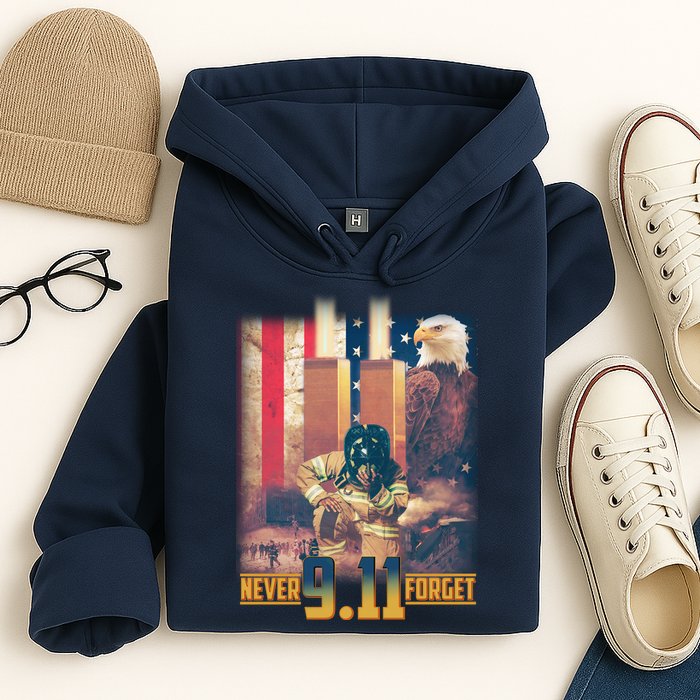 Never Forget 9 11 September 11 Memorial New York City Firefighter Hoodie
