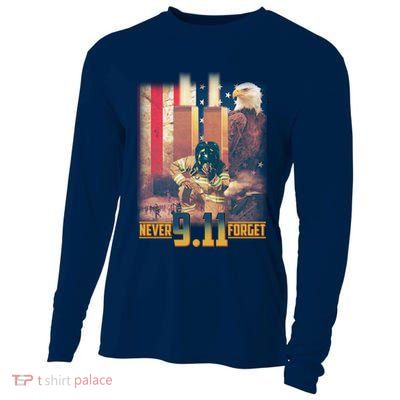 Never Forget 9 11 September 11 Memorial New York City Firefighter Cooling Performance Long Sleeve Crew