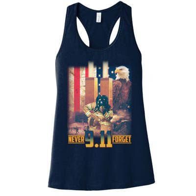 Never Forget 9 11 September 11 Memorial New York City Firefighter Womens Tank Top