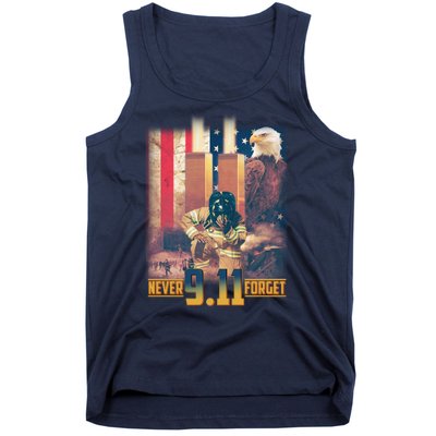 Never Forget 9 11 September 11 Memorial New York City Firefighter Tank Top