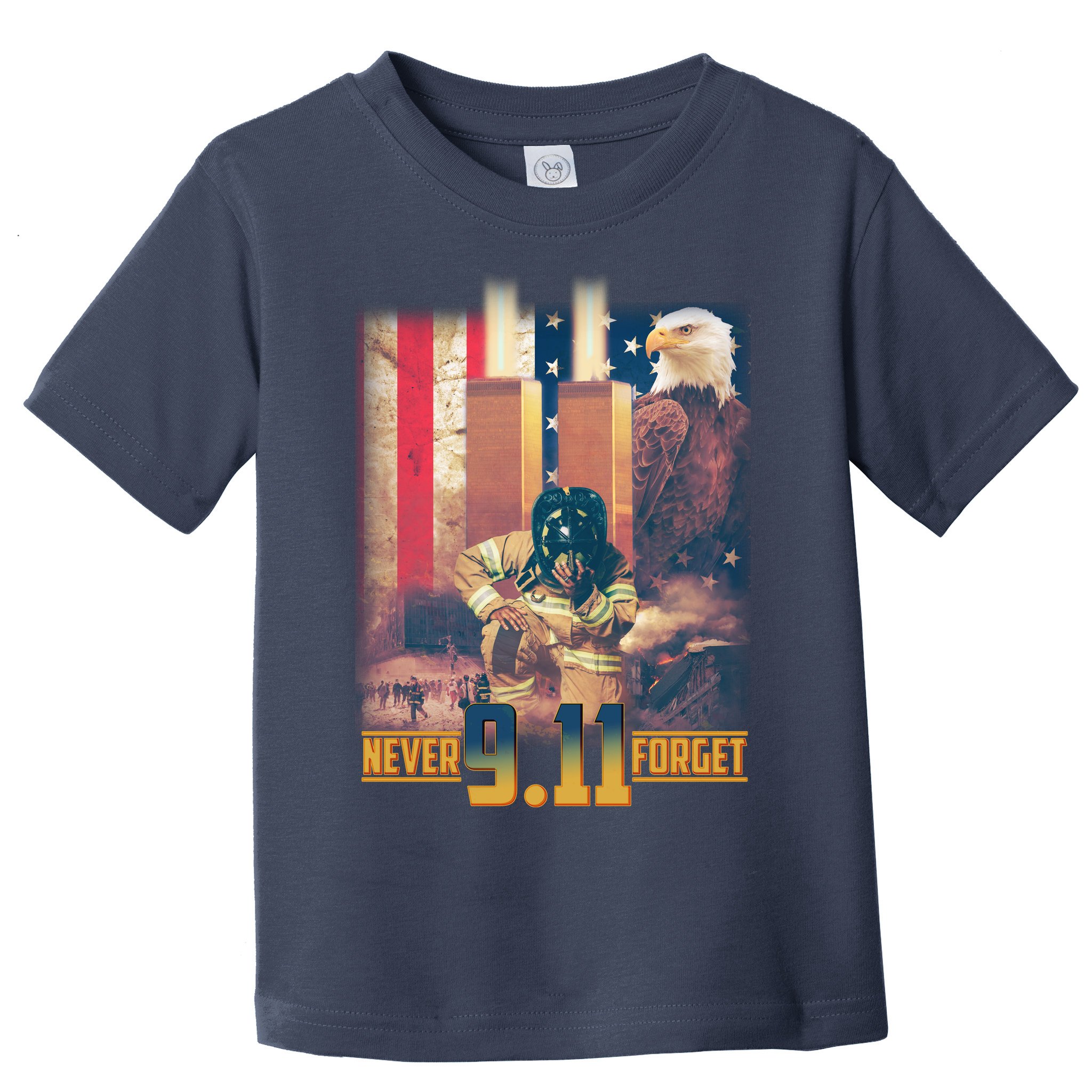 Never Forget 9 11 September 11 Memorial New York City Firefighter Toddler T-Shirt