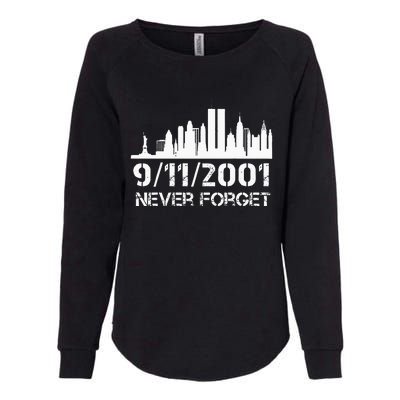 Never Forget 911 20th Anniversary Patriot Memorial Day Womens California Wash Sweatshirt