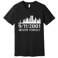 Never Forget 911 20th Anniversary Patriot Memorial Day Premium T-Shirt