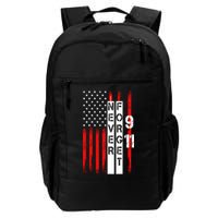 Never Forget 9 11 Nine Eleven Memorial Distressed US American Flag Backpack
