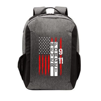 Never Forget 9 11 Nine Eleven Memorial Distressed US American Flag Vector Backpack