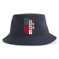 Never Forget 9 11 Nine Eleven Memorial Distressed US American Flag Sustainable Bucket Hat