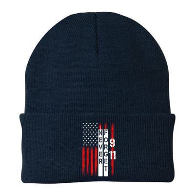 Never Forget 9 11 Nine Eleven Memorial Distressed US American Flag Beanie