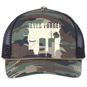 Never Forget 9.11 Patriot Day Retro Rope Trucker Hat Cap