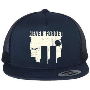 Never Forget 9.11 Patriot Day Flat Bill Trucker Hat