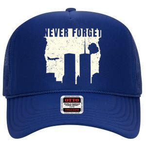 Never Forget 9.11 Patriot Day High Crown Mesh Back Trucker Hat