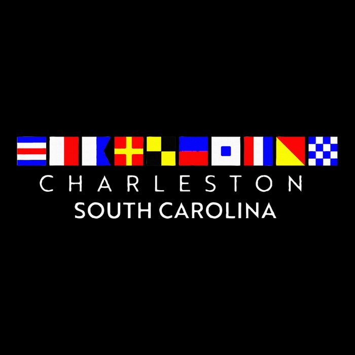 Nautical Flag Alphabet Gift Charleston South Carolina Cooling Performance Crew T-Shirt